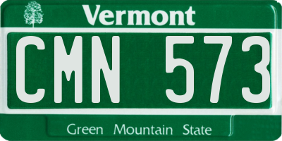 VT license plate CMN573