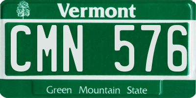 VT license plate CMN576
