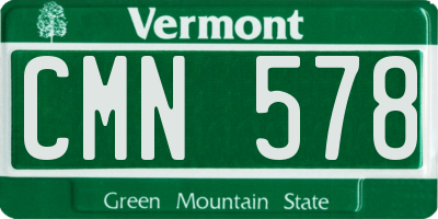 VT license plate CMN578