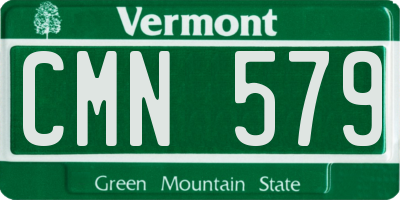 VT license plate CMN579