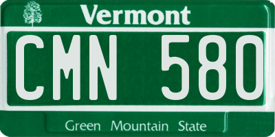 VT license plate CMN580