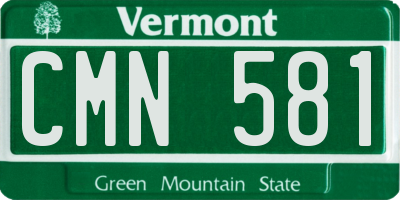 VT license plate CMN581