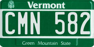 VT license plate CMN582