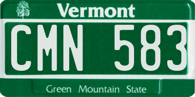 VT license plate CMN583