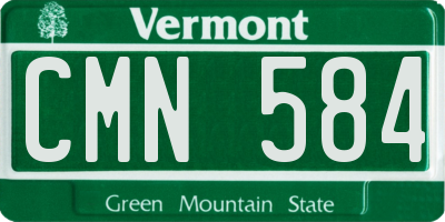 VT license plate CMN584