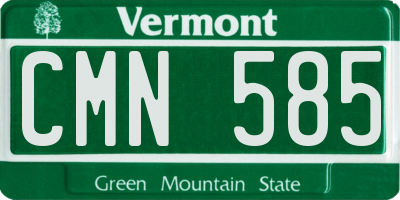 VT license plate CMN585