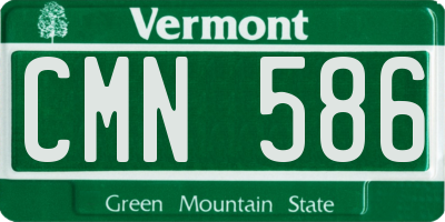 VT license plate CMN586