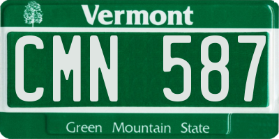 VT license plate CMN587