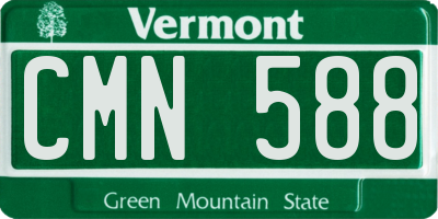 VT license plate CMN588