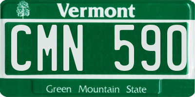 VT license plate CMN590