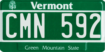 VT license plate CMN592