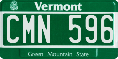 VT license plate CMN596