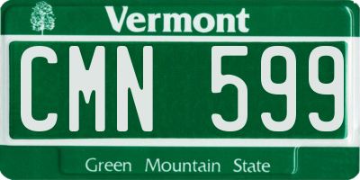 VT license plate CMN599