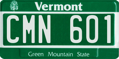 VT license plate CMN601