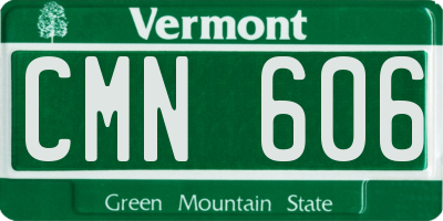 VT license plate CMN606