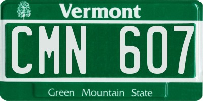 VT license plate CMN607