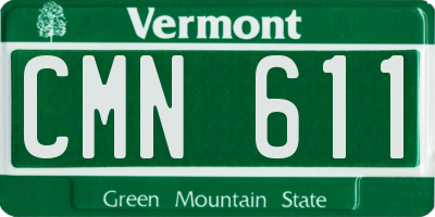 VT license plate CMN611
