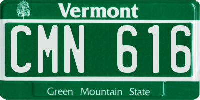 VT license plate CMN616