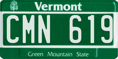 VT license plate CMN619