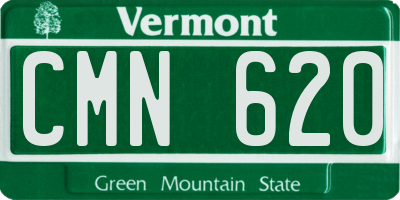 VT license plate CMN620