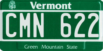 VT license plate CMN622