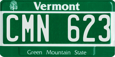 VT license plate CMN623