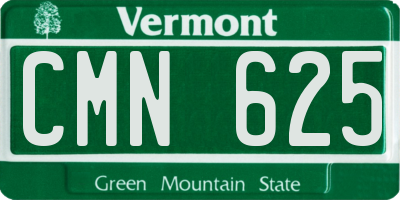 VT license plate CMN625