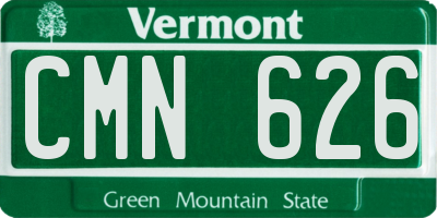 VT license plate CMN626