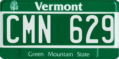 VT license plate CMN629