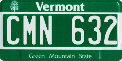 VT license plate CMN632