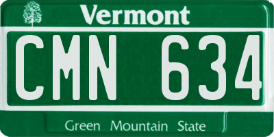 VT license plate CMN634