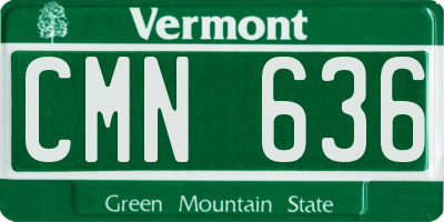 VT license plate CMN636