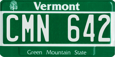 VT license plate CMN642