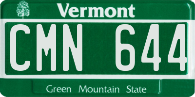 VT license plate CMN644