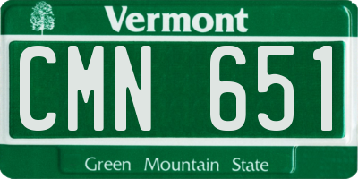 VT license plate CMN651
