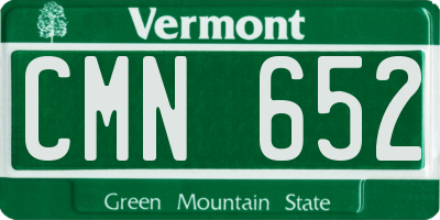 VT license plate CMN652