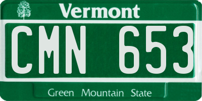 VT license plate CMN653