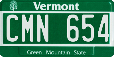 VT license plate CMN654