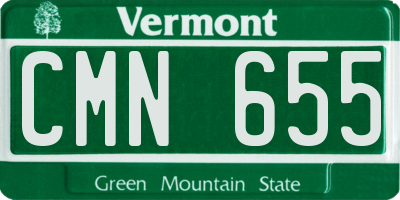 VT license plate CMN655
