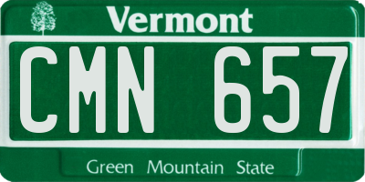 VT license plate CMN657