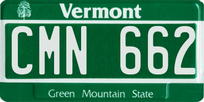 VT license plate CMN662