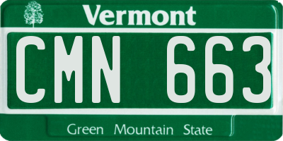 VT license plate CMN663