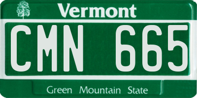 VT license plate CMN665