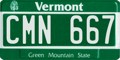 VT license plate CMN667