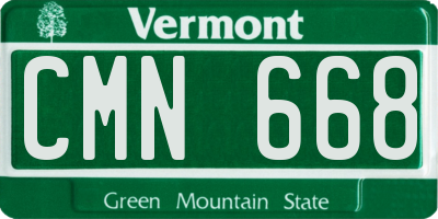 VT license plate CMN668