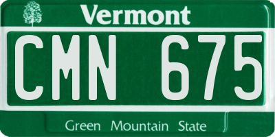 VT license plate CMN675