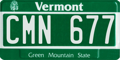 VT license plate CMN677