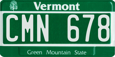 VT license plate CMN678