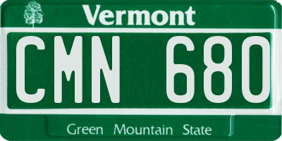 VT license plate CMN680