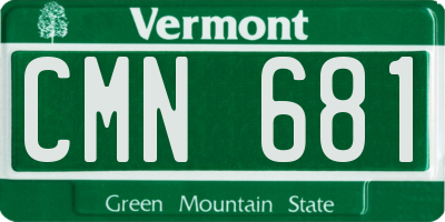 VT license plate CMN681